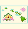 rough and not detailed hawaiian islands vector image