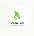 environment green leaf organic creative symbol vector image vector image