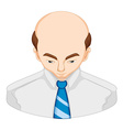 man lossing hair diagram vector image
