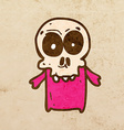 skeleton cartoon vector image vector image