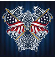 eagle wing annimal blue flag usa america vector image
