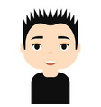 man avatar with smiling faces male cartoon vector image vector image