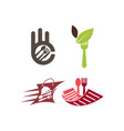 restaurant service abstract logo template symbol vector image