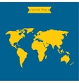 world map and ribbon vector image