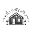 house and soap foam vector image vector image