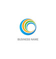 round circle abstract technology business logo vector image