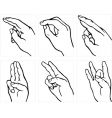 Sign language number 9 Royalty Free Vector Image