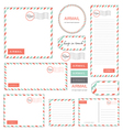 airmail letter set vintage vector image