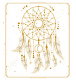 modern magic witchcraft card with dream catcher vector image