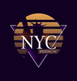 nyc print typography design new york pattern vector image