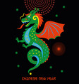chinese happy new year 2024 of the dragon vector image vector image
