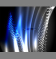 neon glowing techno lines hi-tech futuristic vector image