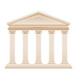 greek temple building roman pillar vector image