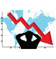 market crash vector image vector image