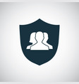 shield people icon for web and ui on white vector image