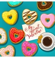 different sweet donuts vector image vector image
