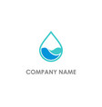 droplet water nature logo vector image