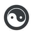 monochrome round ying yang icon vector image