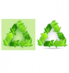 Leaves recycle symbol Royalty Free Vector Image