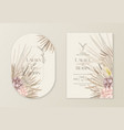 wedding dried lunaria pampas grass floral vector image