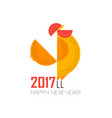 year of rooster chinese new design graphic vector image