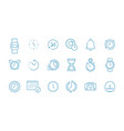 clock pictograph set fast time management computer vector image