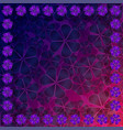 purple shamrock nature frame on pattern background vector image