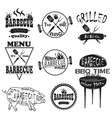 collection of vintage retro bbq badges and labels vector image