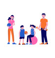 family sport icon vector image