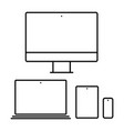 outline simple custom gadgets set vector image