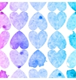 seamless pattern with watercolor hearts vector image vector image
