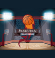 basketball sport game poster card vector image