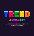 colourful font vector image