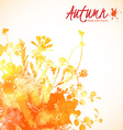 orange watercolor leaves vector image