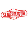 saint nicholas day stamp vector image
