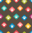 seamless texture with colorful traces of cats dogs vector image vector image