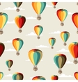 seamless travel pattern of hot air balloons vector image