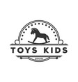 vintage retro toys kids store logo design vector image