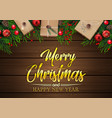 christmas background with fir tree branches vector image