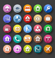 flat style hotel icons vector image vector image