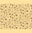 hand drawn christmas cookies seamless pattern vector image