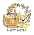 easter hare cartoon animal vector image
