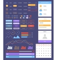 flat ui web and mobile kit vector image
