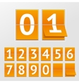 mechanical timetable numbers vector image vector image