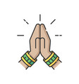 namaste rgb color icon vector image vector image
