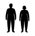 obese woman and man vector image vector image