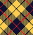 blue orange tartan fabric texture diagonal pattern vector image