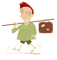 funny traveler vector image