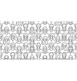 crowd people in face masks seamless vector image