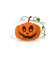 halloween pumpkin icon 3d autumn symbol cartoon vector image